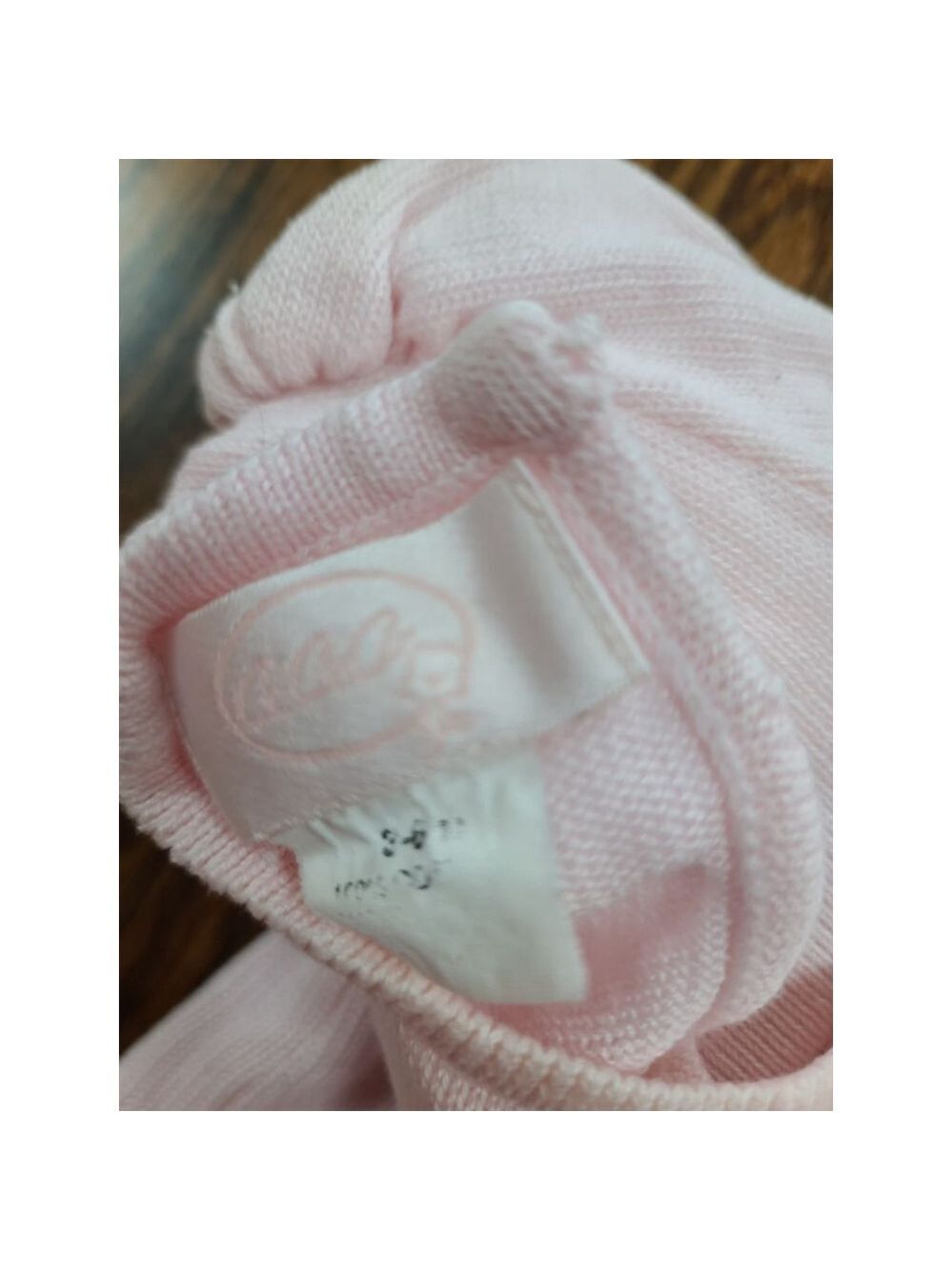 Catimini Pink Knit Romper 3-6M | Cute Bow Details - Picture 7 of 9